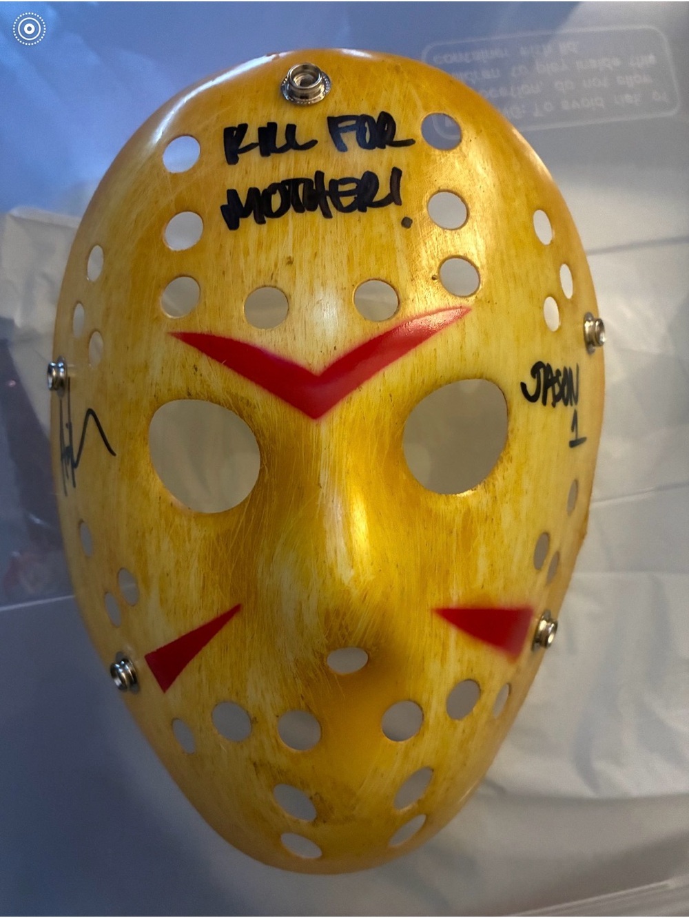 Autographed Jason Mask-Original Jason-Ari Lehman-Authenticated by Beckett